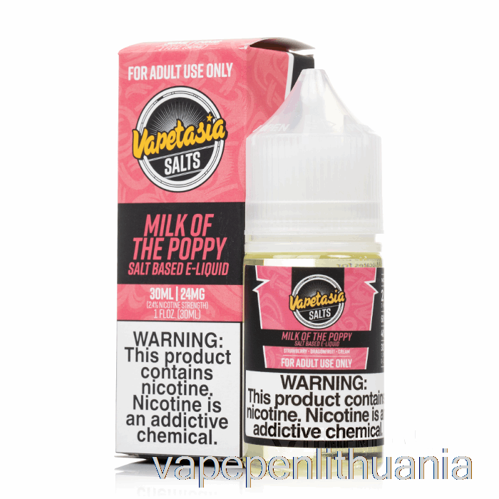 Aguonų Pienas - Vapetazijos Druskos - 30ml 12mg Vape Skysčio